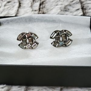 Chanel small CC crystal baguette earrings